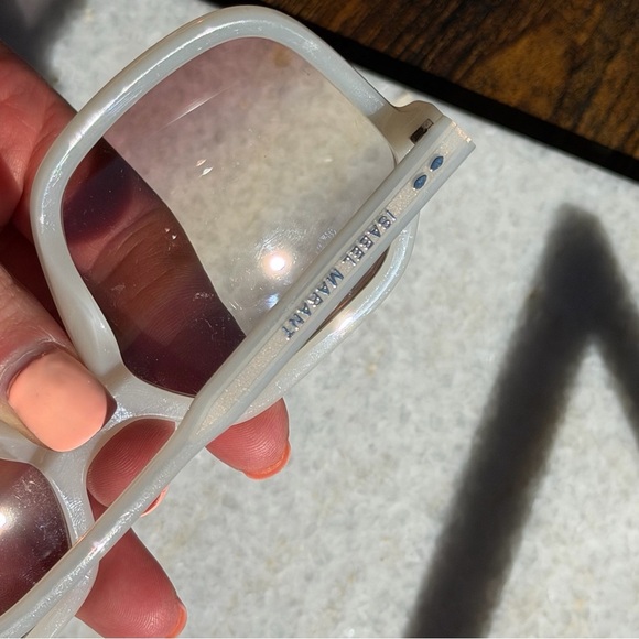 Isabel Marant Oversized White Frame Sunglasses with Pink Gradient Lenses main image 5